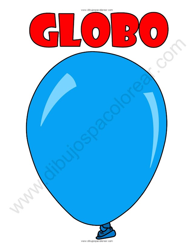 Globo dibujo a color y para colorear