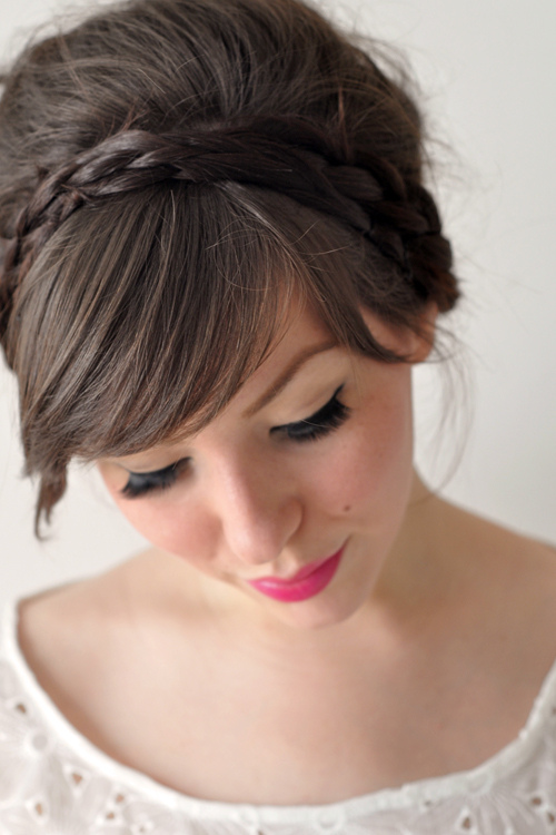 Voluminous Braided Up-do Hairstyle