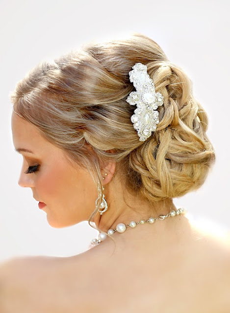 "Juliette Hair Clip" - Lace Bridal Headpiece