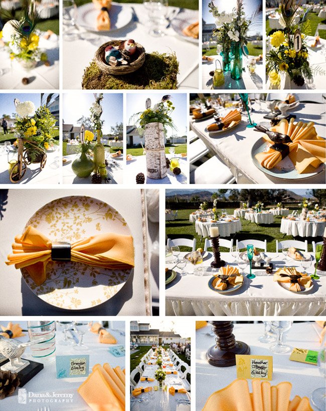 The plates at the head table were all from Heather 39s vintage collection