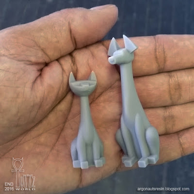 Tuttz & Pharaoh Hound Micro Resin Figures by Argonaut Resins