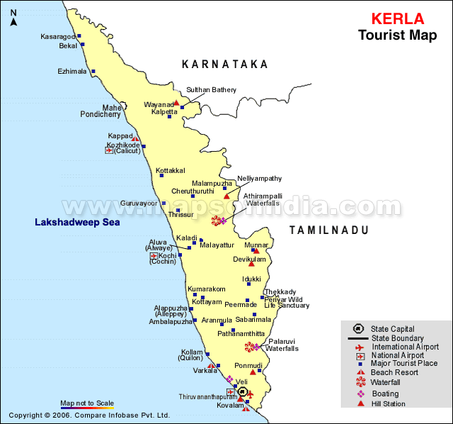 Kerala Tourism: Kerala Tourist Map