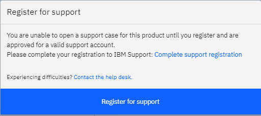 IBM Service Request Error