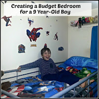 Boy on Midsleeper Bed, Laughing, Title Overlaid