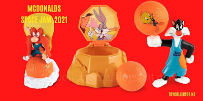 McDonalds Space Jam Happy Meal Toys 2021 Australia NZ Yosemite Sam Bugs Bunny and Le Bron James and Sylvester