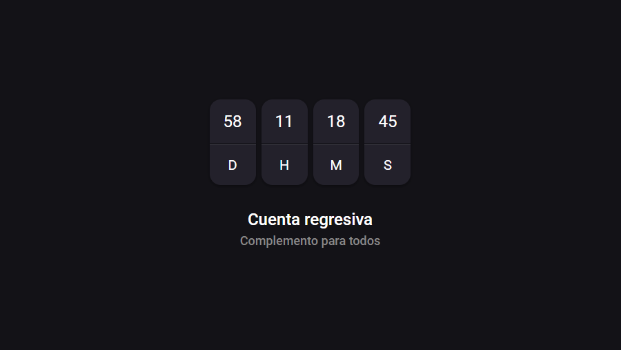 Cuenta regresiva para navidad y fin de año
