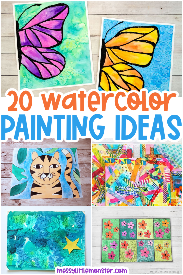 Easy Watercolor Painting for Kids - Messy Little Monster