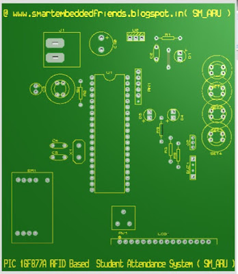 pic 16f877a rfid student attendance system  (sm_aru)