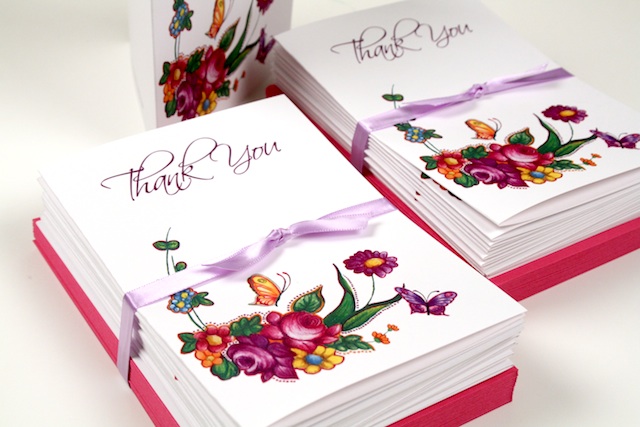 Lilac and Pink WeddingTable Cards and Thank You Cards