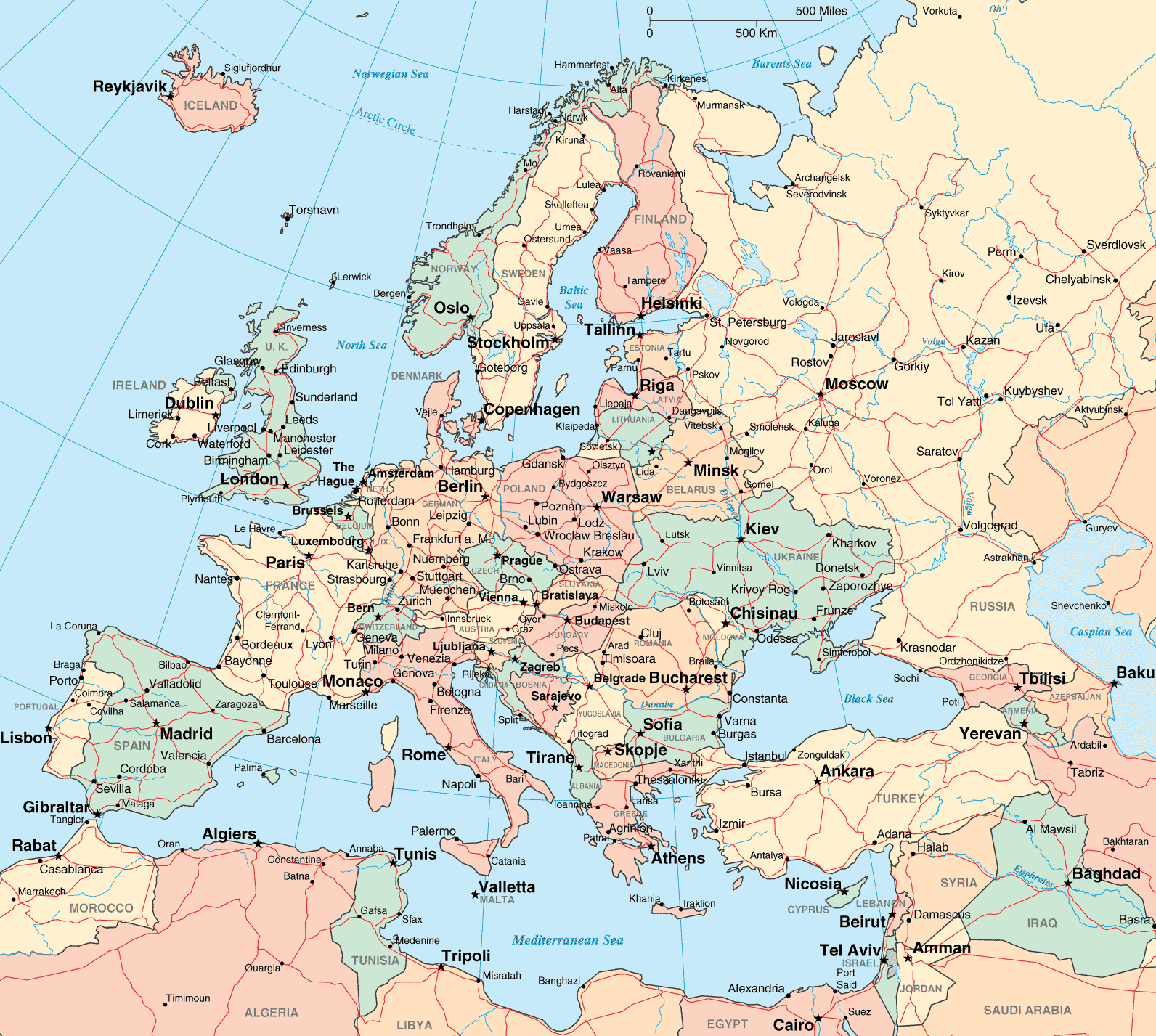 Europe Map Region Country  Map of World Region City