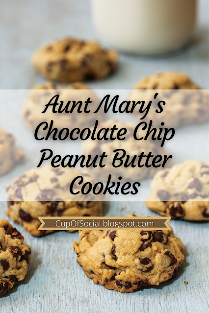 Aunt Mary's Chocolate Chip Peanut Butter Cookies | A Cup of Social