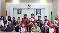 Ketua PSTI Sulsel bersama Atlet Peraih Medali di Asean Cup 2023 Audiensi dengan Pj Walikota Parepare 