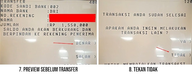 Cara Transfer dari BCA ke BRI lewat ATM