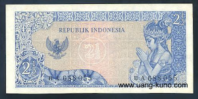  variasi untuk bagian dua setengah Rupiah 1964 (seri Sukarno)