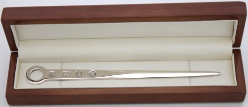 silver paper knife boxed