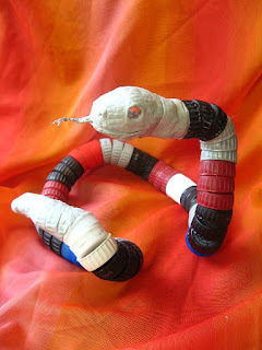 recycled snake decoration