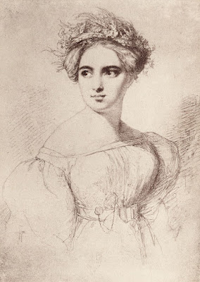 Fanny Mendelssohn, sketched in 1829 by Wilhelm Hensel