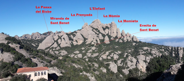 Muntanyes de Montserrat des del Mirador de l'estació superior del funicular de Sant Joan