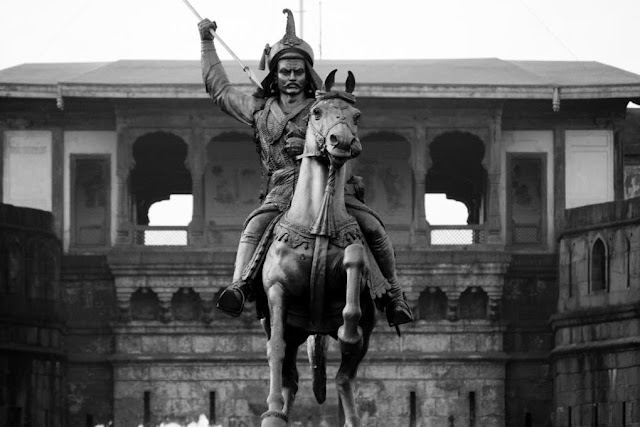 Statue of Peshwa Baji Rao I in Shaniwarwada Fort