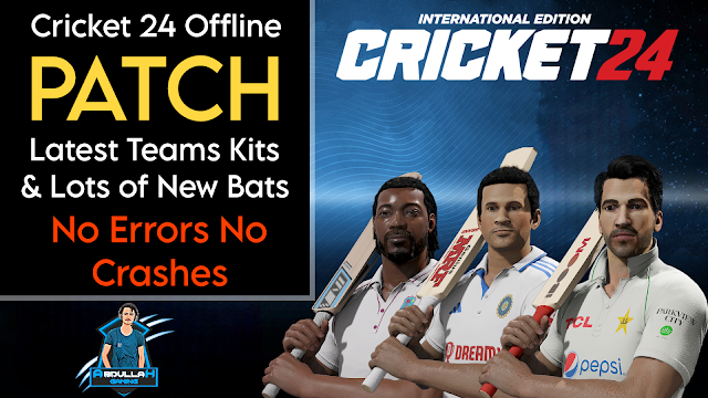 Cricket 24 Offline Patch Add Lots of New Bats 