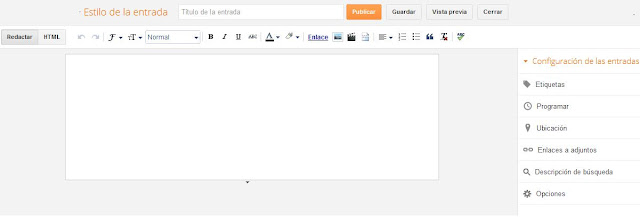 Blogger editor de entradas