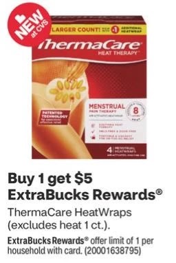 CVS Deal Thermacare Heat Wraps 4/16-4/22