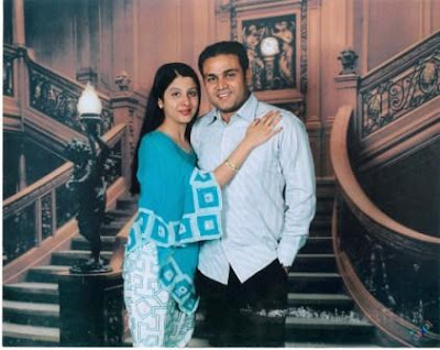 Virendra Sehwag and his wife