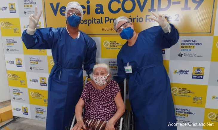 Anciana brasileña vence al coronavirus