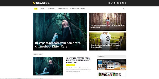 NewsLog Blogger Template