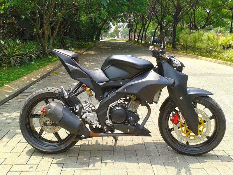 contoh modifikasi vixion 2010 hitam