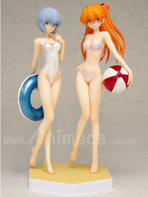 Figura Rei Ayanami & Figura Asuka Langley Soryu Comic Ver. Set Beach Queens Edición Limitada Neon Genesis Evangelion