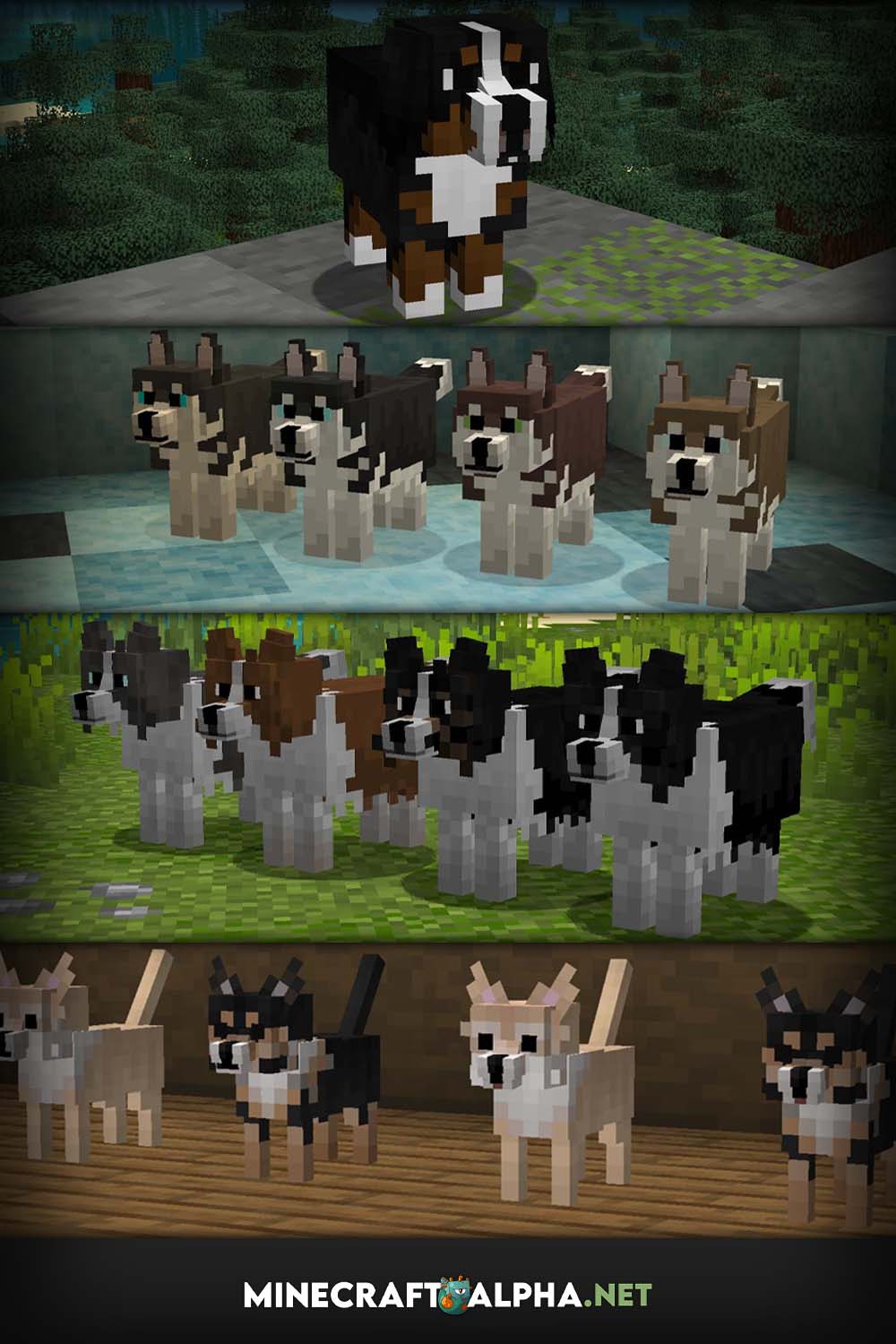 Minecraft Better Dogs Resource Pack 1.19, 1.18.2, 1.17.1 (New Animal Skins)
