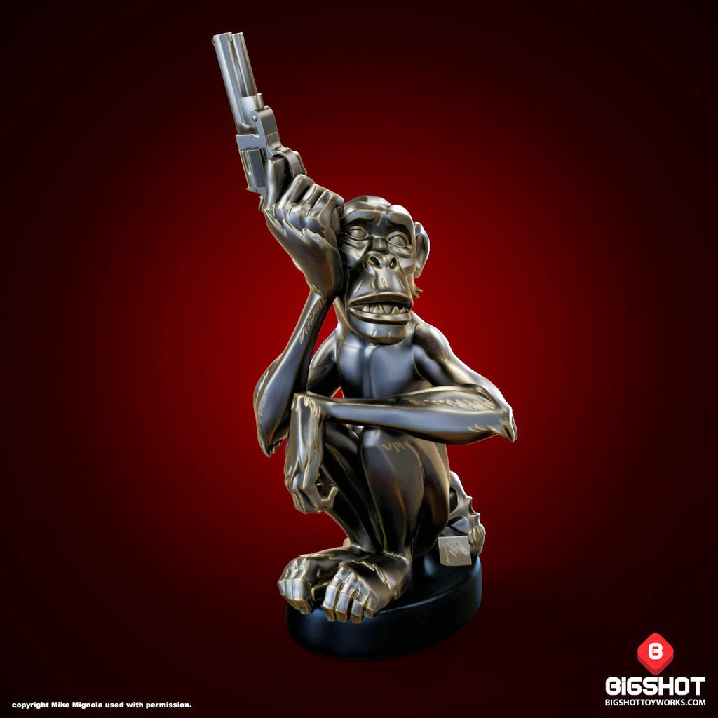 Mike Mignola's Monkey with a Gun Bronze Edition Resin Statue by Bigshot Toyworks