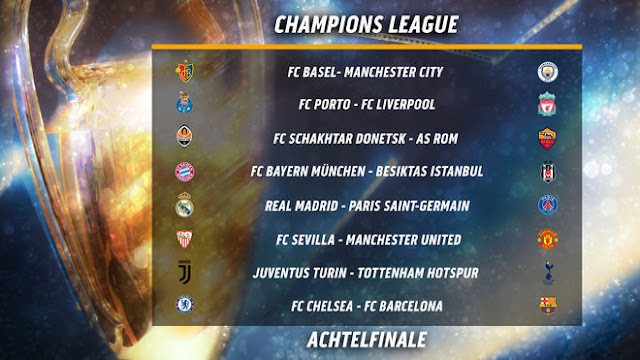 Champions League Runde der letzten 16 : FC Bayern München vs Besiktas Istanbul