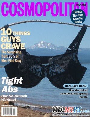 Olga, the Traveling Bra is a Cosmo-Bra!