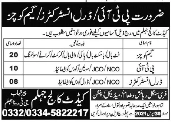 cadet-college-jhelum-jobs-2021-advertisement