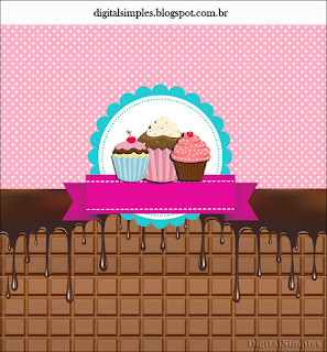 Etiquetas de Chicas Haciendo Cupcakes para imprimir gratis.