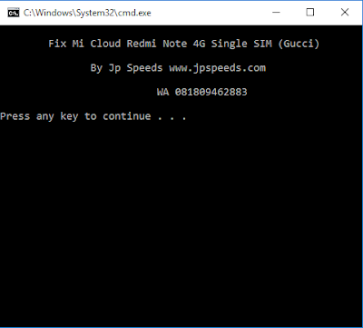 GRATIS..!!! REMOVE  BYPASS MICLOUD REDMI NOTE 1s 4G 2014915 ( GUCCI )