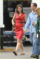 Katie Holmes Looking Red Dress Photos