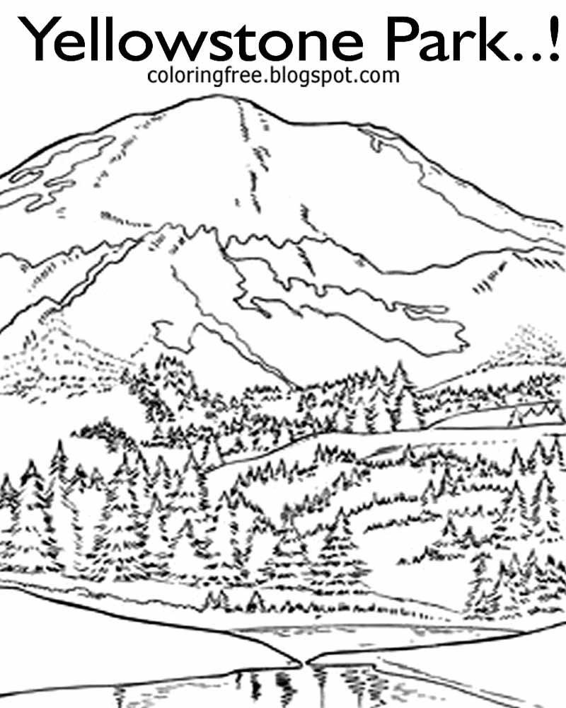 Free Coloring Pages Printable Pictures To Color Kids Drawing Ideas Printable Yellowstone Park Coloring American Wildlife Kids Drawings