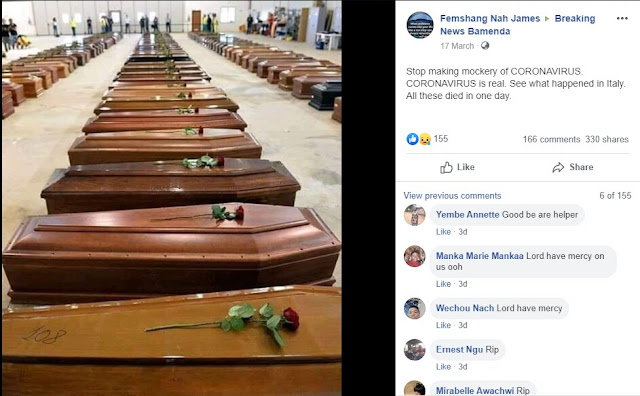 This picture of coffins has no relation to Covid-19 deaths in Italy