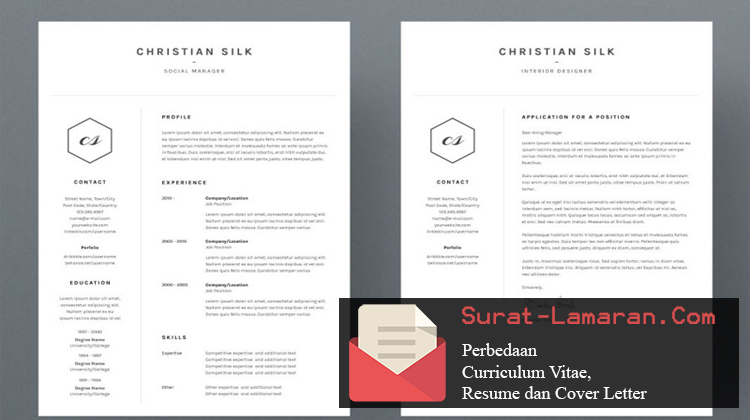 Perbedaan Curriculum Vitae, Resume dan Cover Letter  Surat Lamaran Kerja