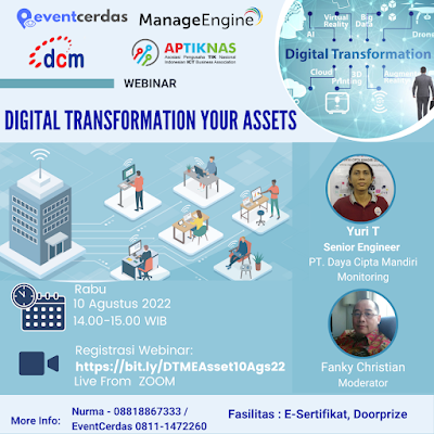 Ikuti Webinar Digital Transformation your Assets  - 10 Agustus 2022  