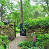 Stone walls pea gravel path