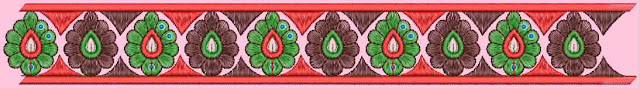 Multi colore del bordo in pizzo per lehengas nozze