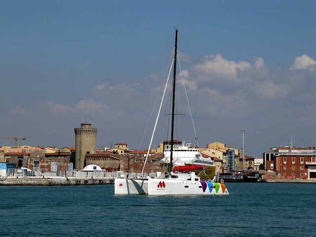 Baies du Monde catamaran, port of Livorno