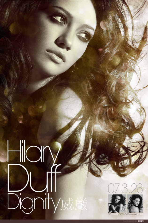 Hilary Duff Dignity Japan Promo Poster Design