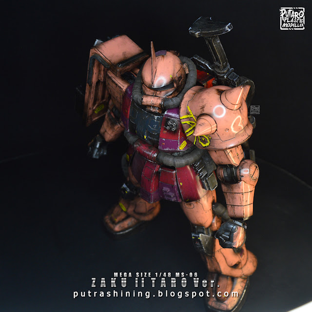 Customize Mega Size 1/48 Zaku II with Recycle & Reuse Stuff by Putra Shining