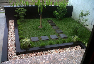 Membuat taman minimalis moderen