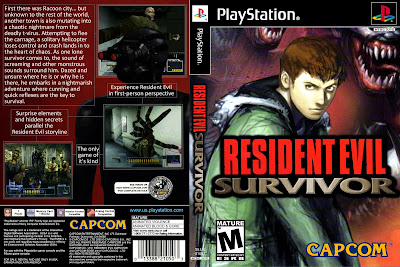 Jogo Resident Evil Survivor PS1 DVD Capa